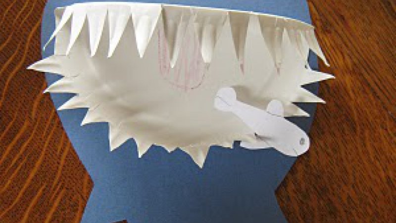 Поделка акула из бумаги для детей