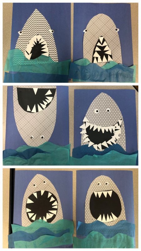 Поделка акула из картона