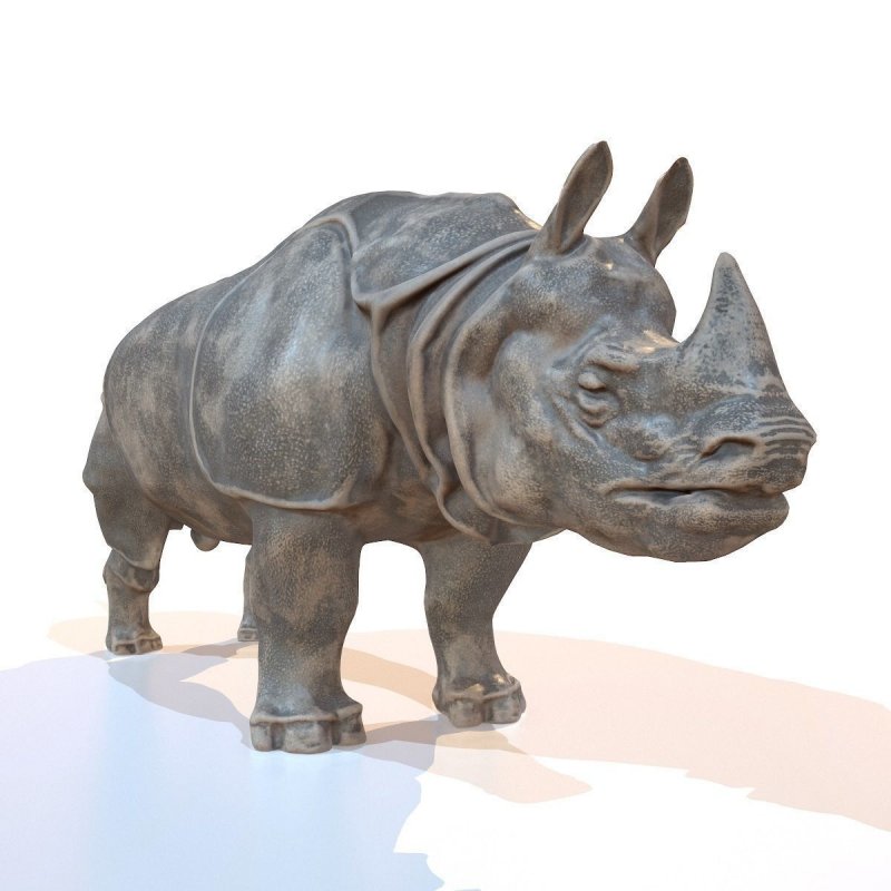 Скульптура носорога в Париже