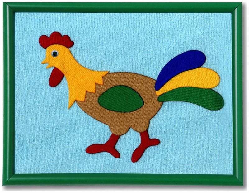 Курица из цветной бумаги