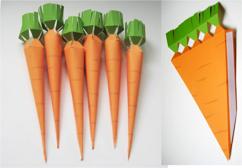 Пасхальные морковки из ткани