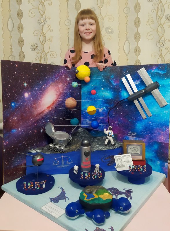 Выставка космических кораблей в детском сада