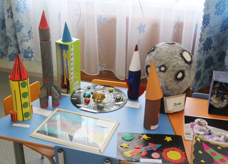 Выставка в детском саду полет в космос