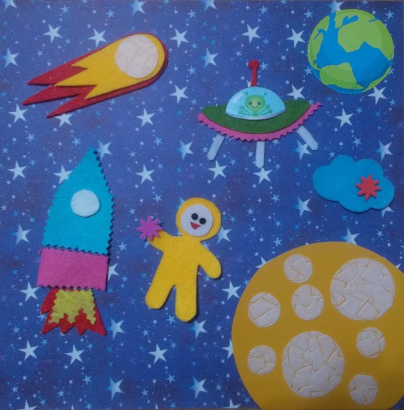 Космос из фетра для детей