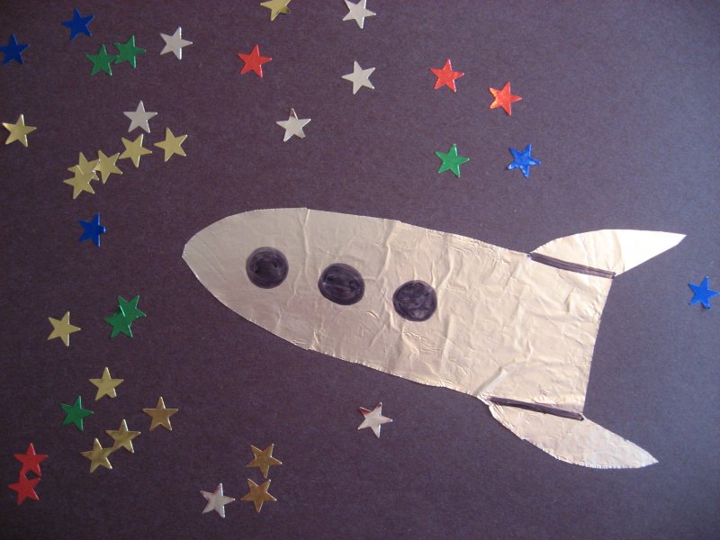 Аппликация космос в детский сад
