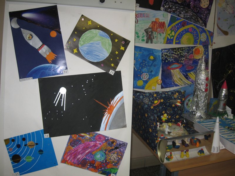 Поделки и рисунки на тему космос