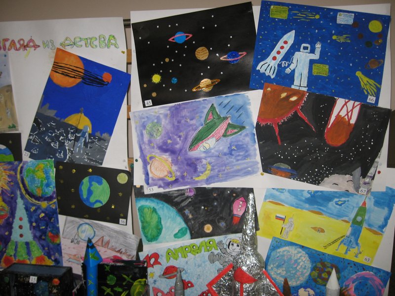 Выставка детского творчества космос