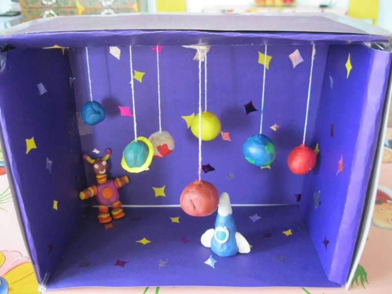 Космическая сенсорная коробка для детей
