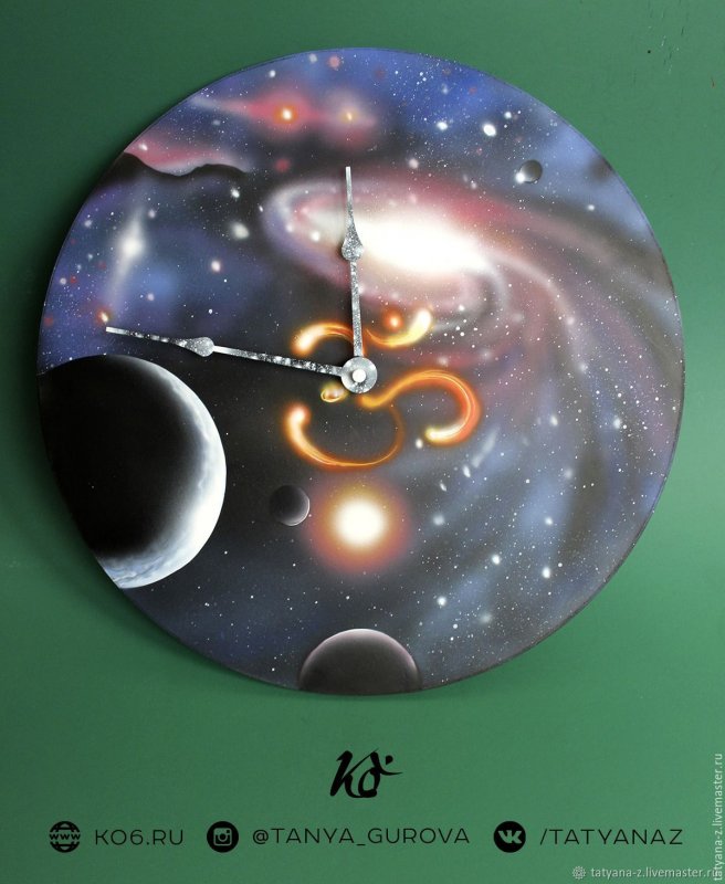 Часы в космическом стиле