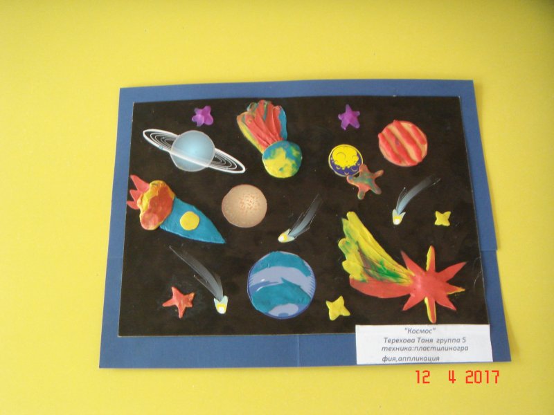 Поделки из пластилина на тему космос