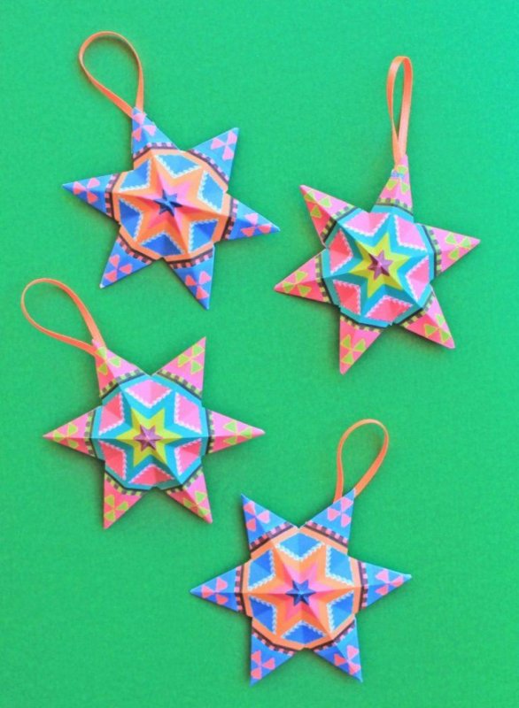 Звезда оригами объемная