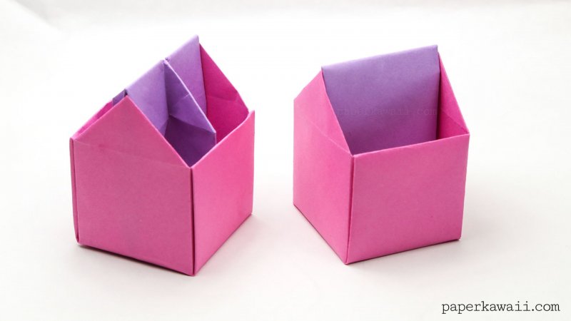 Оригами коробочка Раскрывающаяся