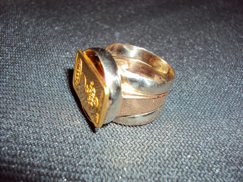 Самодельный перстень из латуни для мужчин