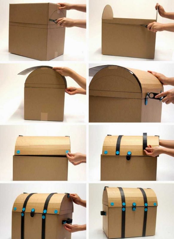 Подвесной органайзер из картонных коробок своим руками