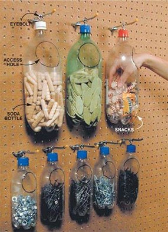 Хранение пластиковых бутылок