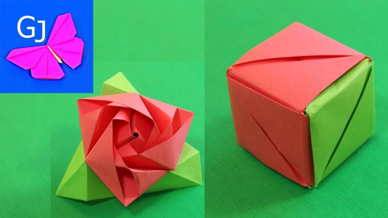Оригами танка из бумаги