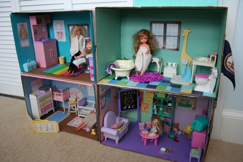 Кукольный дом из бумаги