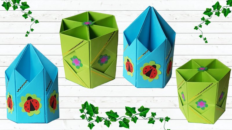 Оригами коробочка из бумаги с крышкой схема