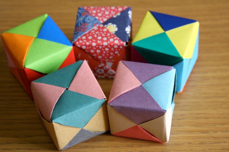 Оригами из бумаги коробочка с крышкой