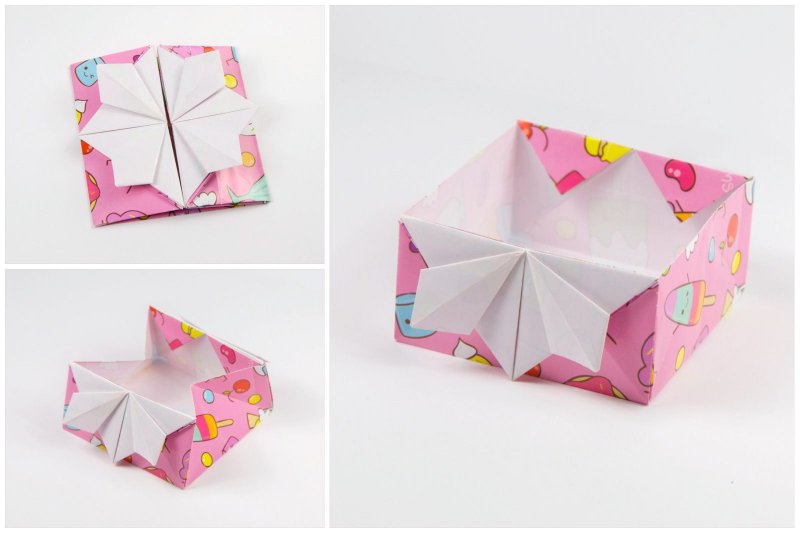 Коробочка для подарка оригами