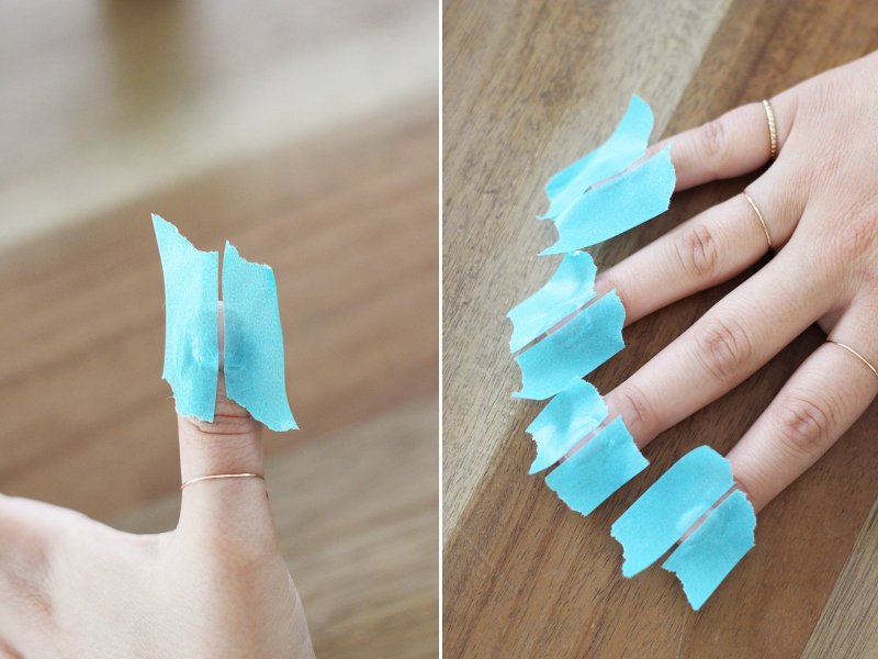 Дизайн ногтей из подручных материалов