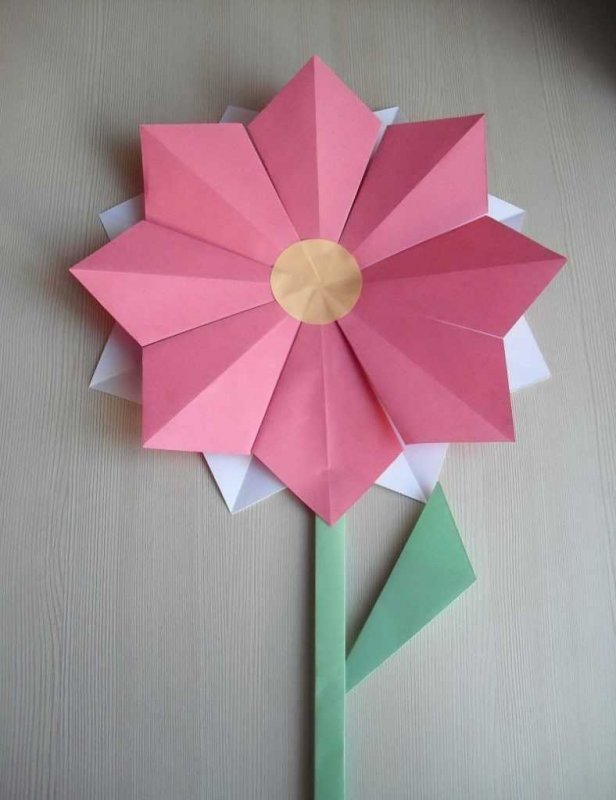 Поделка корзина с цветами из бумаги