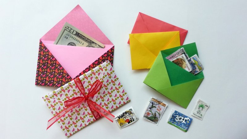 Маленький конверт оригами