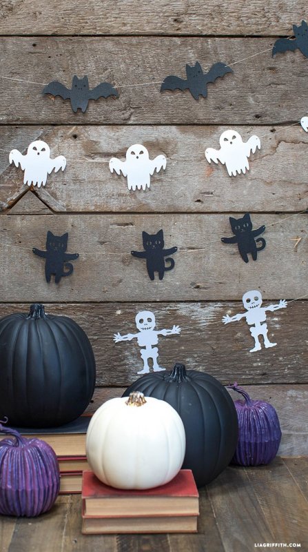 Бумажные украшения для Хэллоуина