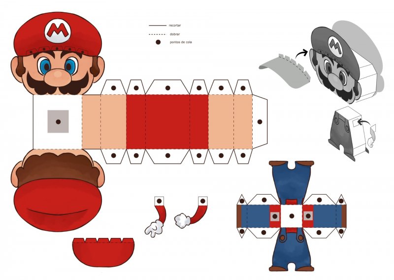 Марио из бумаги схемы