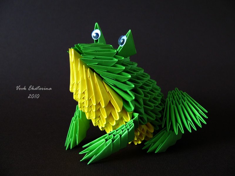 Модульное оригами долька арбуза