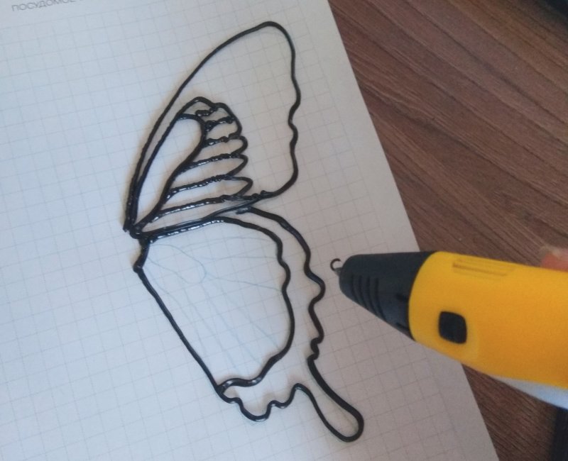 Бабочка из 3д ручки
