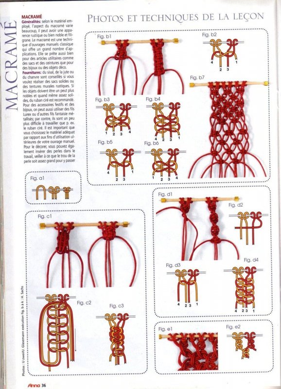 Узлы макраме схемы плетения