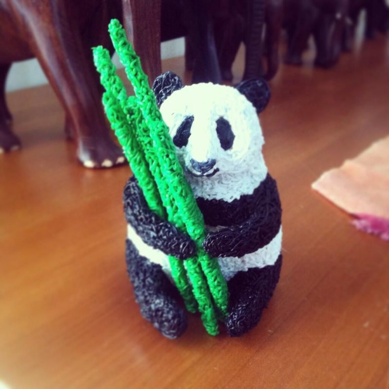 Панда из 3д ручки