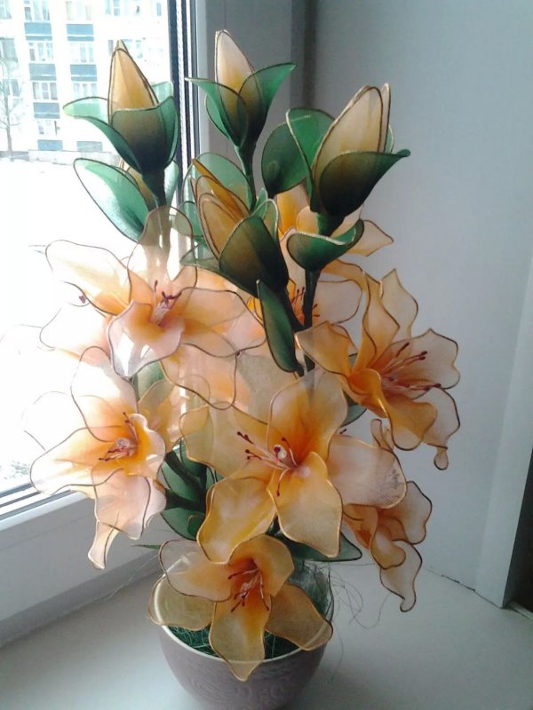 Орхидея из капрона