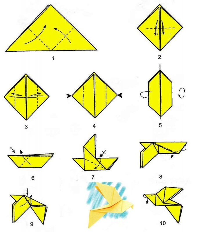 Оригами из бумаги для начинающих самые легкие пошагово