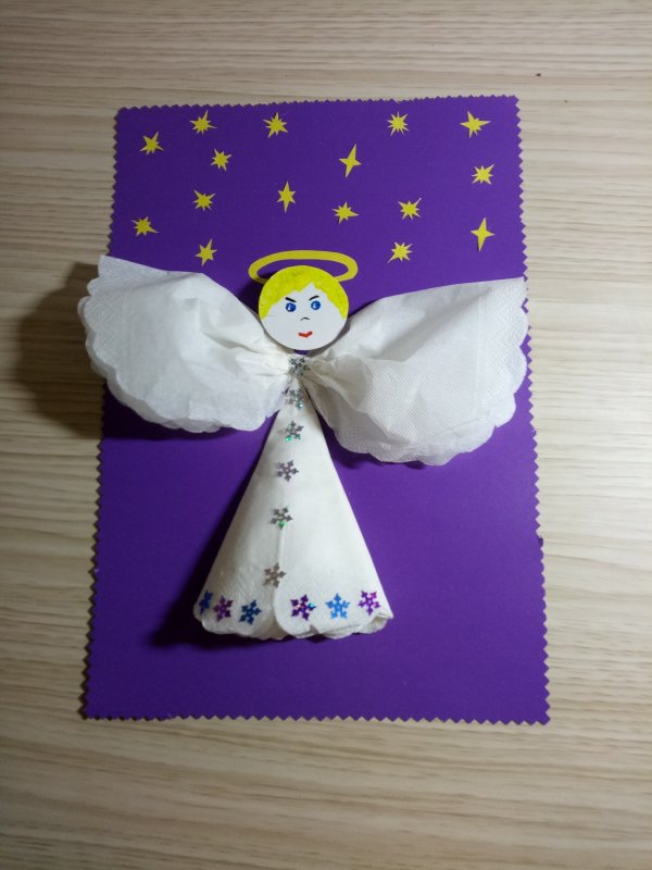 Аппликация ангел для детей