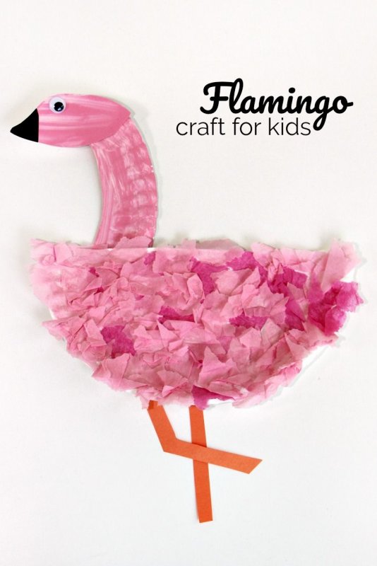 Фламинго из фетра
