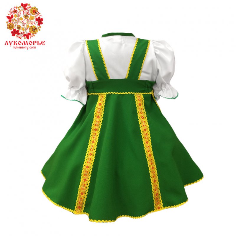 Русский народный костюм "Полина зеленая"