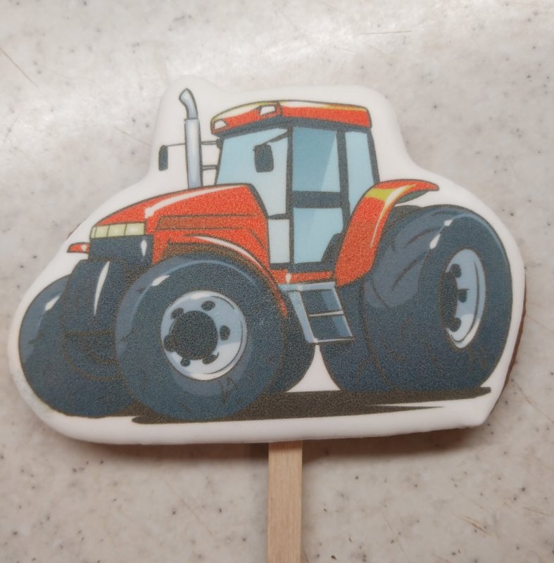 Трактор из цветной бумаги