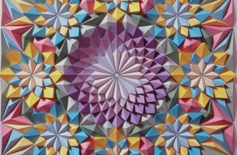 Кота Хирацука и оригами-мозаика