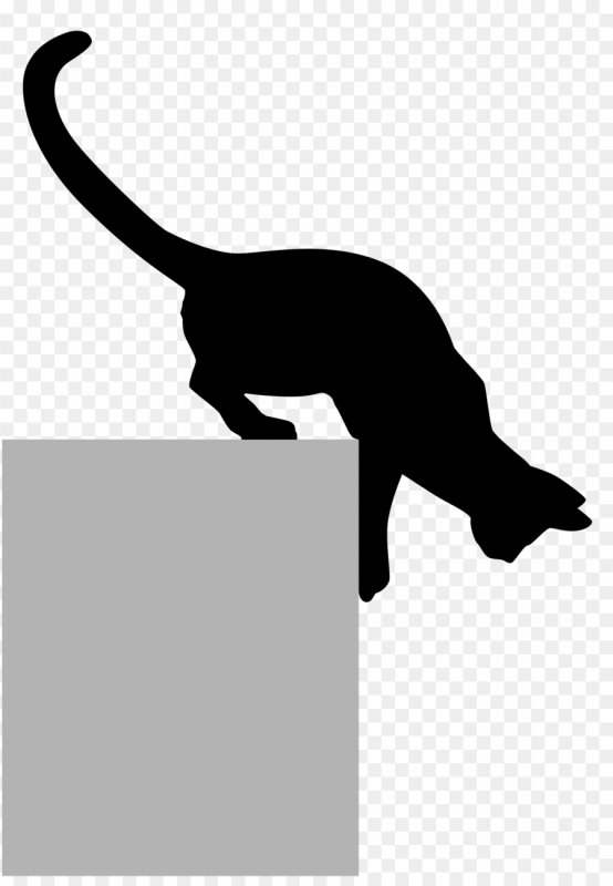 Силуэт прыгающей кошки