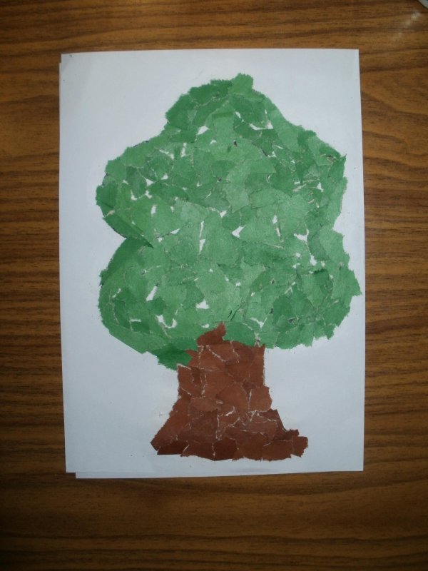 Аппликации для детей на тему деревья