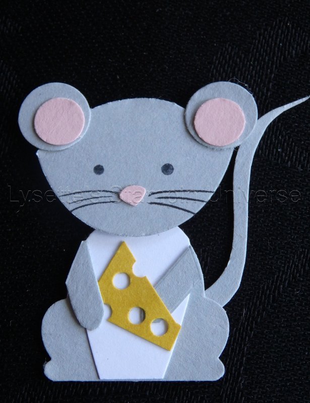 Новогодняя открытка с мышонком из бумаги