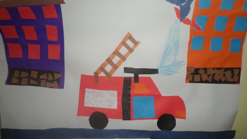 Поделка пожарная машина для дошкольников