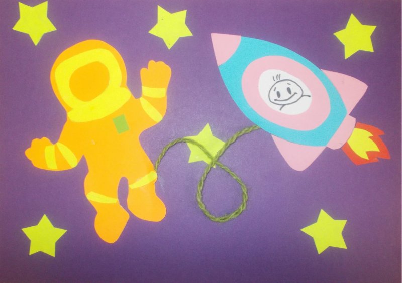 Рисование в детском саду космос