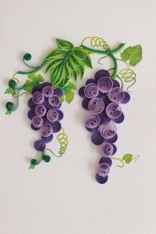Аппликация гроздь винограда