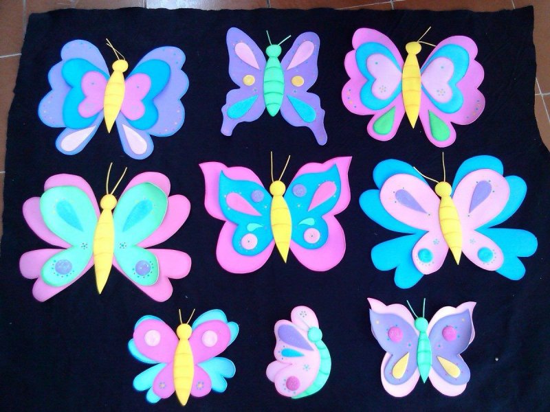 Бабочки для средней группы