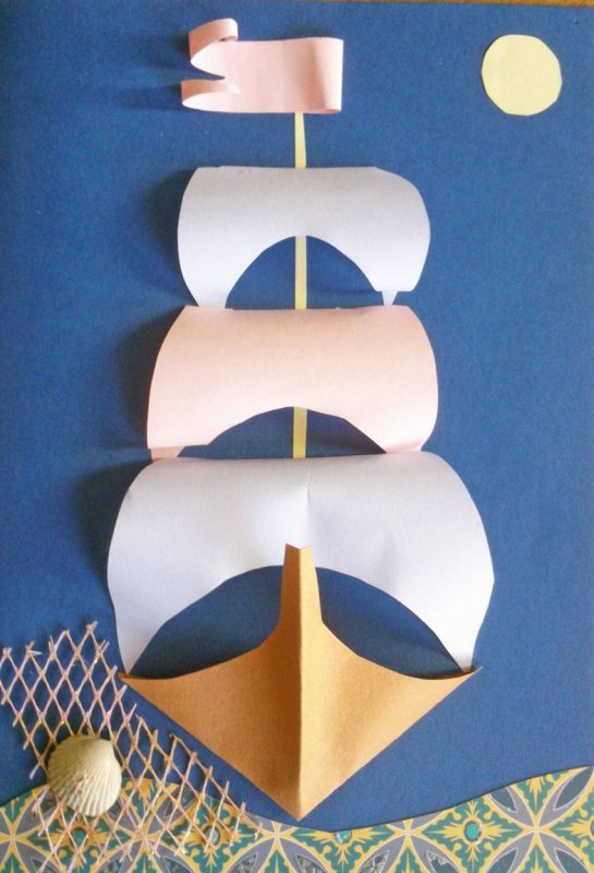 Кораблик из одноразовой тарелки