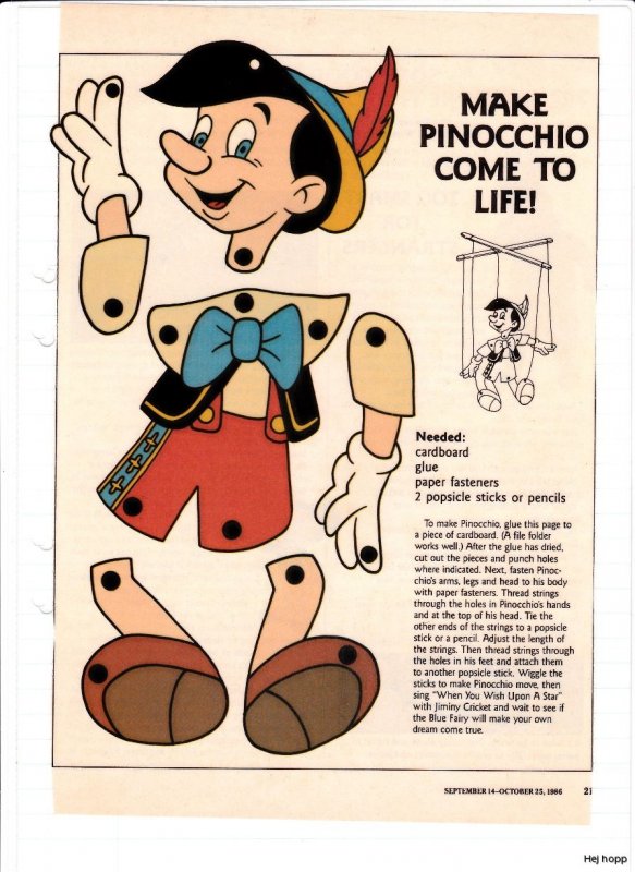 Пиноккио Джимини игрушка