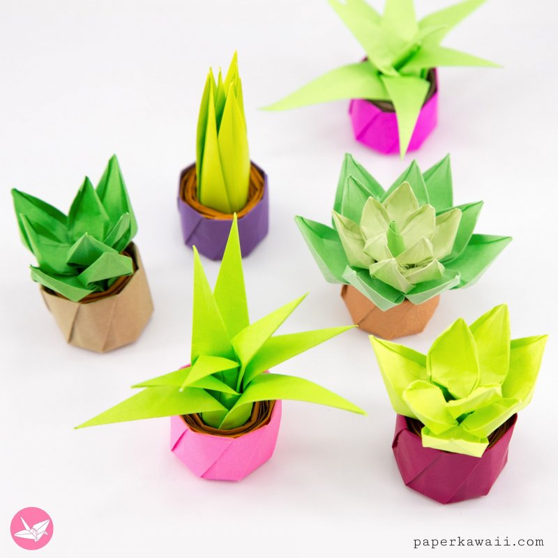 Оригами комнатные растения